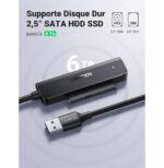 Adaptateur Ugreen Câble SATA USB 3.0 pour SSD et Disques Durs 2,5 Pouces (70609) – Image 3