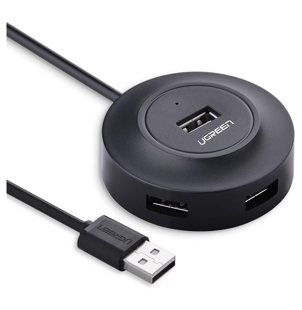 adaptateur-ugreen-data-usb-20-vers-4-ports-dock-usb-multiport-20277.jpg Hub USB 2.0 Ugreen 4 Ports - 1M (20277) – Image 1