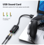 Adaptateur Ugreen USB-A vers 3.5 mm audio Stereo Noir (30724) – Image 2
