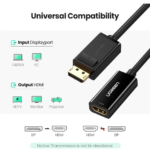 Câble Ugreen Displayport Male vers HDMI Female 4K 30HZ (40363) – Image 2