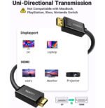 Câble Ugreen Displayport Male vers HDMI Male - 2 mètres (10202) – Image 3