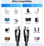 Câble Ugreen HDMI 2.1 Male vers Male - 2 mètres (80403) – Image 3