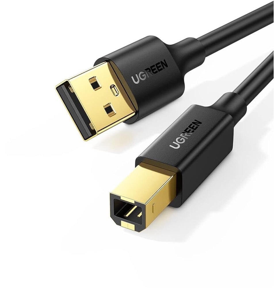 cable-ugreen-imprimante-a-male-vers-usb-b-male-15m-10350.jpg Câble Ugreen imprimante A Mâle vers USB B Mâle - 1.5 mètre (10350) – Image 1