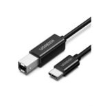 Câble Ugreen imprimante USB-C vers USB B Mâle Noir - 2 mètres (50446)