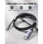 Câble Ugreen USB-C to HDMI - 1.5 mètre (50570) – Image 2