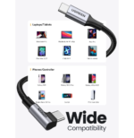 Câble Ugreen USB-C vers USB-C 5A 100W - 1 mètre (70643) – Image 3