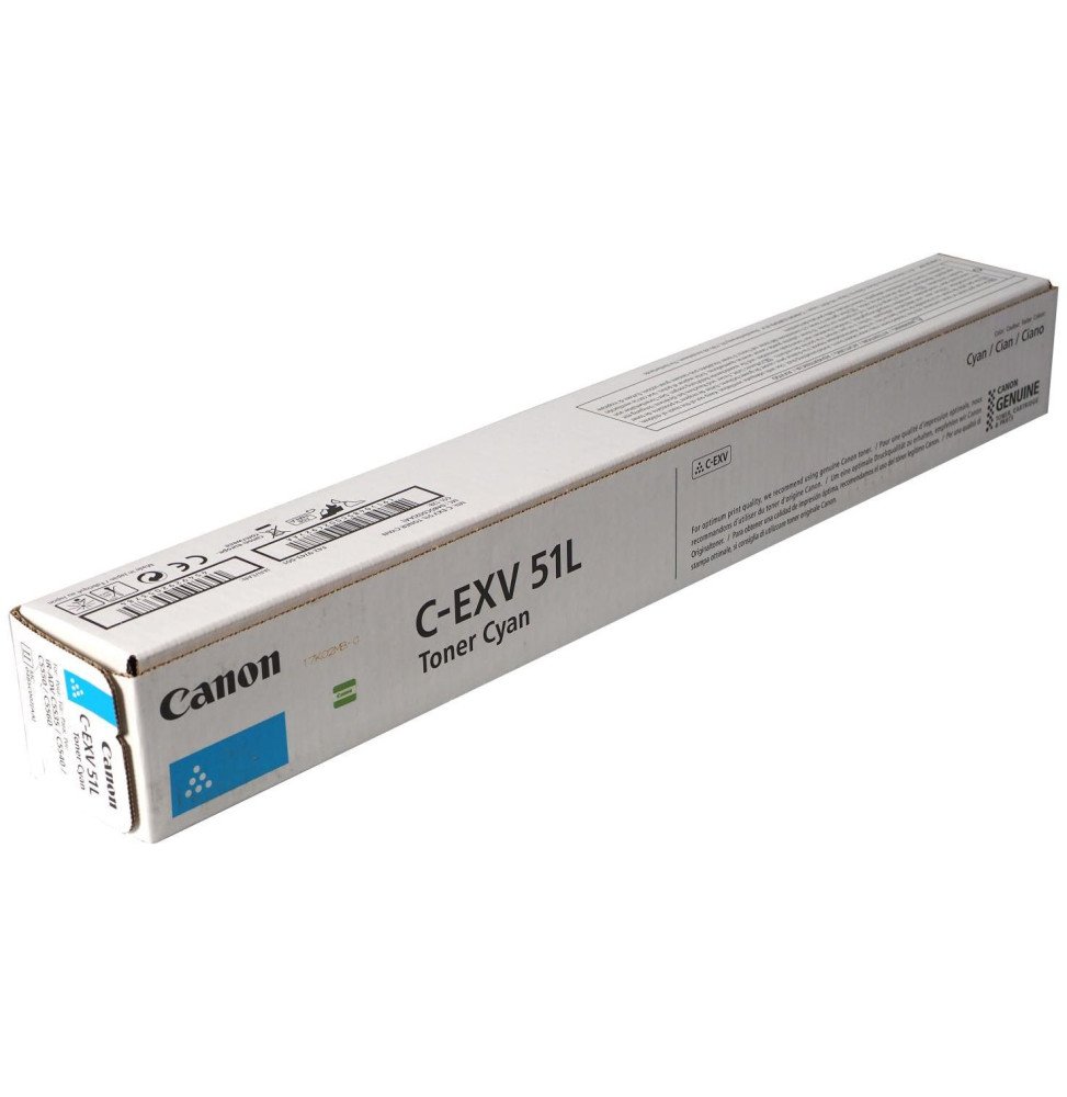 canon-c-exv-51l-cyan-toner-canon-dorigine-0485c002aa.jpg Canon C-EXV 51L Cyan - Toner Canon d'origine (0485C002AA) – Image 1