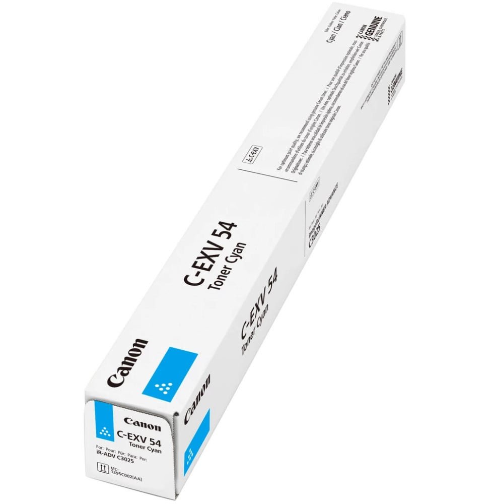 canon-c-exv-54-cyan-toner-canon-dorigine-1395c002ab.jpg Canon C-EXV 54 Cyan - Toner Canon d'origine (1395C002AA) – Image 1