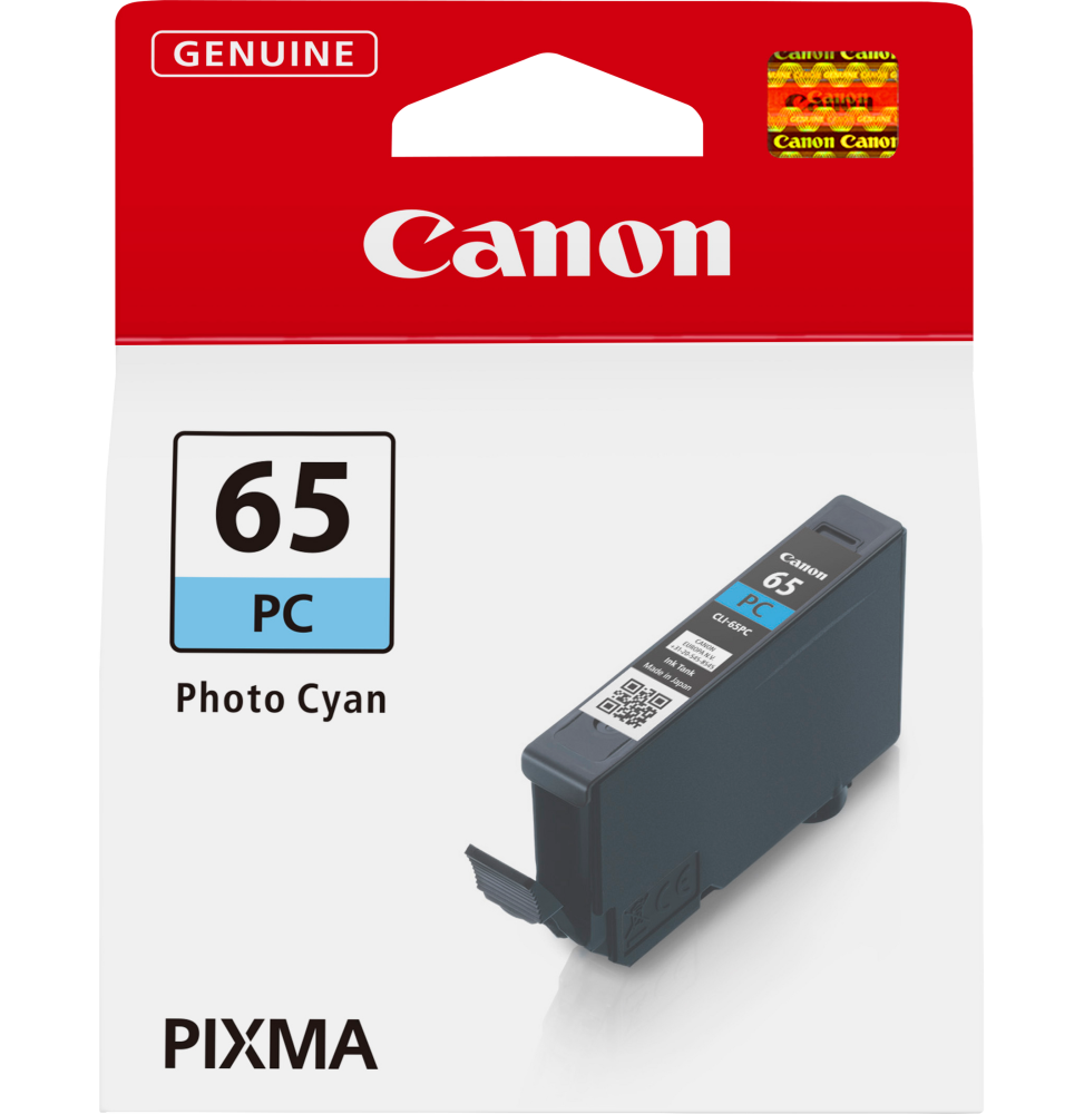 canon-cli-65pc-cyan-photo-cartouche-dencre-canon-dorigine-4220c001aa.png Canon CLI-65PC Cyan photo - Cartouche d'encre Canon d'origine (4220C001AA) – Image 1