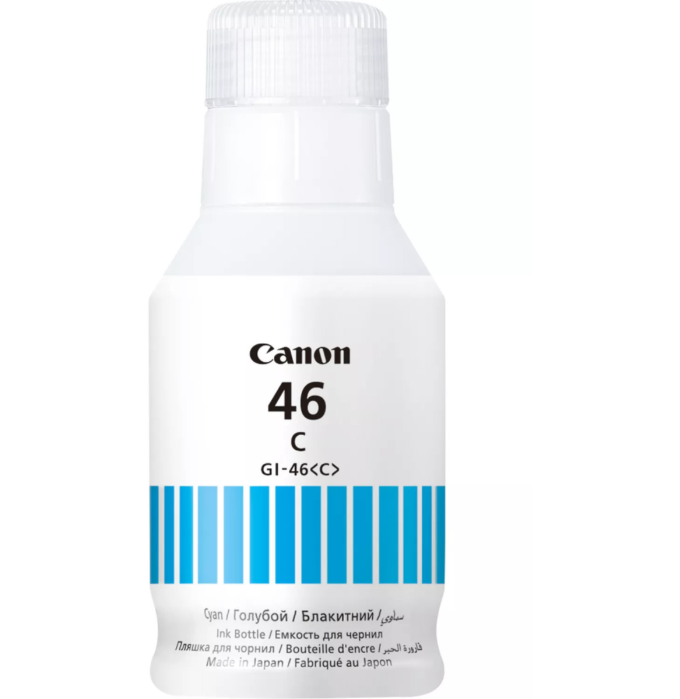 canon-gi-46c-cyan-bouteille-dencre-canon-dorigine-4427c001aa.png Canon GI-46C Cyan - Bouteille d'encre Canon d'origine (4427C001AB) – Image 1