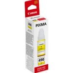 Canon GI-490 Y Jaune - Bouteille d'encre Canon d'origine (0666C001AC)