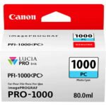 Canon PFI-1000PC Cyan photo - Cartouche d'encre Canon d'origine (0550C001AA)