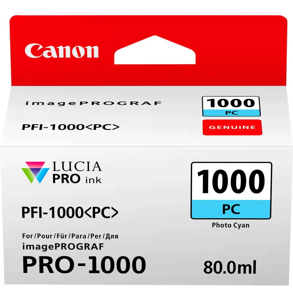 canon-pfi-1000pc-cyan-photo-cartouche-dencre-canon-dorigine-0550c001aa.jpg Canon PFI-1000PC Cyan photo - Cartouche d'encre Canon d'origine (0550C001AA) – Image 1
