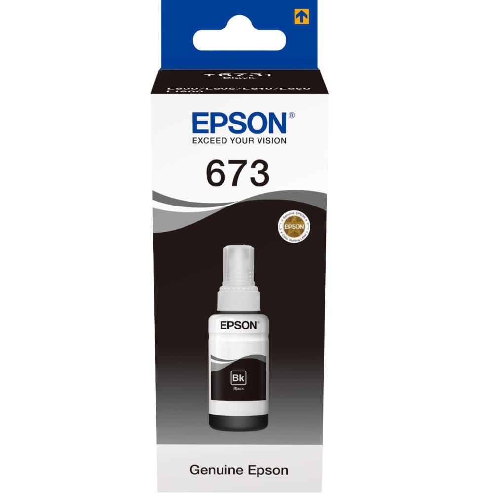 cartouche-d-encre-epson-noir-bottle-70-ml.jpg Epson 673 BK (T6731) Noir - Bouteille d'encre Epson d'origine (C13T67314A) – Image 1