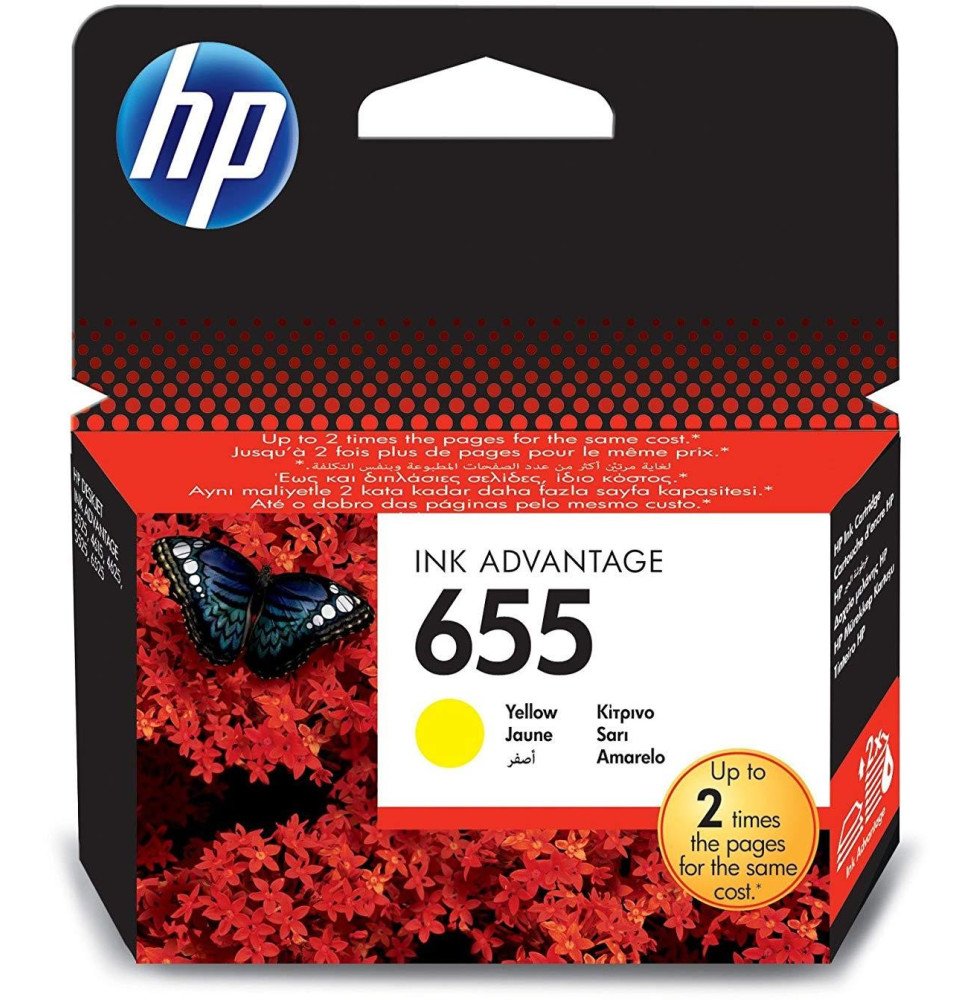 cartouche-d-encre-jaune-hp-655-cz112ae.jpg HP 655 Jaune - Cartouche d'encre HP d'origine (CZ112AE) – Image 1