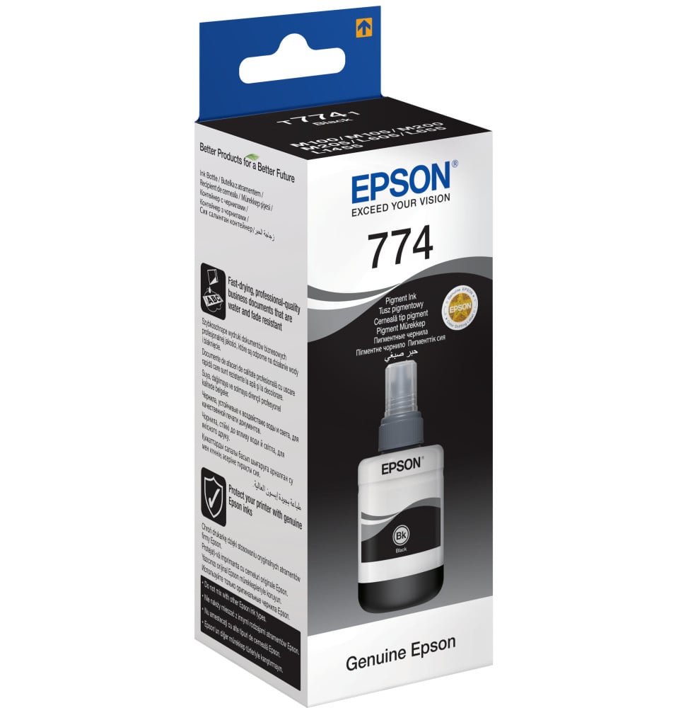 cartouche-d-encre-noire-epson-t7741-pigment-black-ink-bottle-140-ml-c13t77414a.jpg Epson 774 BK (T7741) Noir - Bouteille d'encre Epson d'origine (C13T77414A) – Image 1