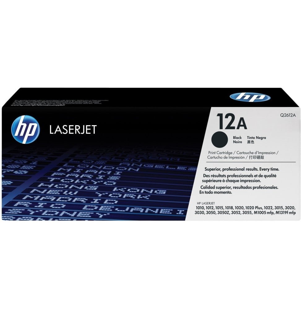 cartouche-dencre-noire-hp-laserjet-12a-q2612a.jpg HP 12A Noir (Q2612A) - Toner HP LaserJet d'origine – Image 1