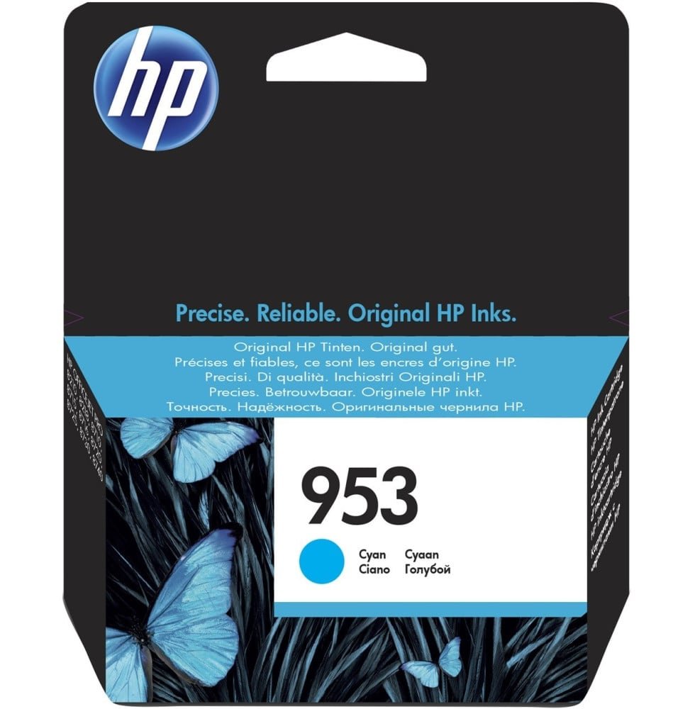 cartouches-d-encre-hp-953-cyan-f6u12ae.jpg HP 953 Cyan - Cartouche d'encre HP d'origine (F6U12AE) – Image 1