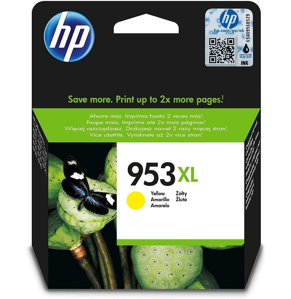 cartouches-d-encre-hp-953xl-jaune-grande-capacite-f6u18ae.jpg HP 953XL Jaune - Cartouche d'encre grande capacité HP d'origine (F6U18AE) – Image 1