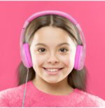 Casque CELLY pour enfants avec stickers - Rose - Jack 3,5 mm (KIDSBEATPK) – Image 4