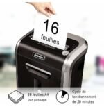 Destructeur Fellowes Powershred® 79Ci — Sécurité P-4 · 23 L · 16 feuilles/passage – Image 6