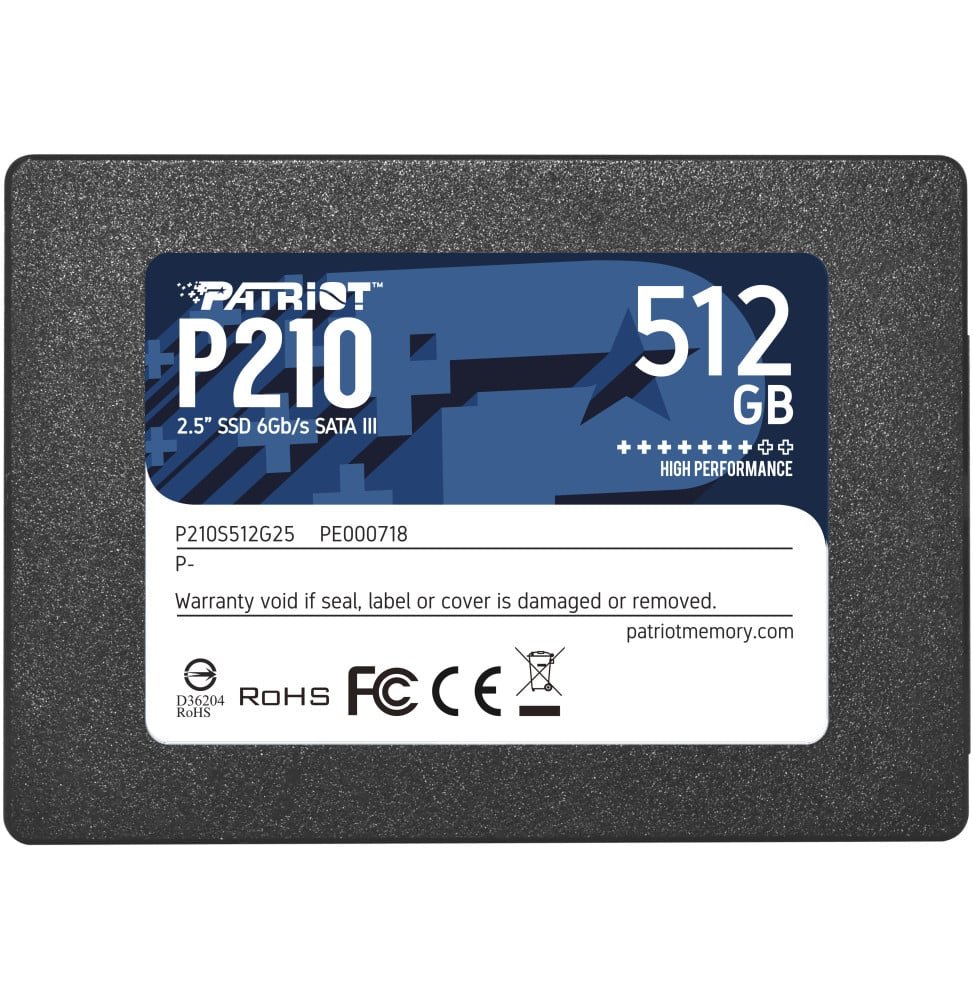 disque-dur-interne-ssd-patriot-p210-sata-iii-25-512-go-p210s512g25.jpg Disque Dur interne SSD Patriot P210 SATA III 2.5" 512 Go (P210S512G25) – Image 1