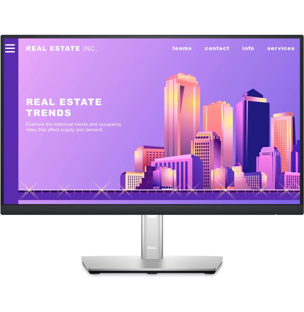 ecran-215-full-hd-dell-p2222h-p2222h-3y.jpg Écran 21,5" Full HD Dell P2222H-3Y - Fonctions de réglage de position complètes et bordures ultra-fines – Image 1