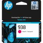 HP 938 Magenta - Cartouche d'encre HP d'origine (4S6X6PE)