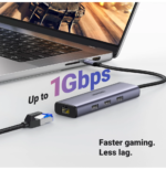 HUB Ugreen Revodok 1061 USB-C 6 en 1 Supporte PD (Power Delivery) 100W Recharge (15598) – Image 4