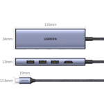 HUB USB-C Ugreen 6 en 1 - 4K (20956A) – Image 4