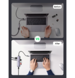 HUB Ugreen USB-C 7 en 1 Supporte PD (Power Delivery) 100W Recharge (90568) – Image 5
