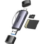 Lecteur de Carte SD Ugreen USB C USB 3.0 2 en 1 Adaptateur de Carte SD en Aluminium (50706)