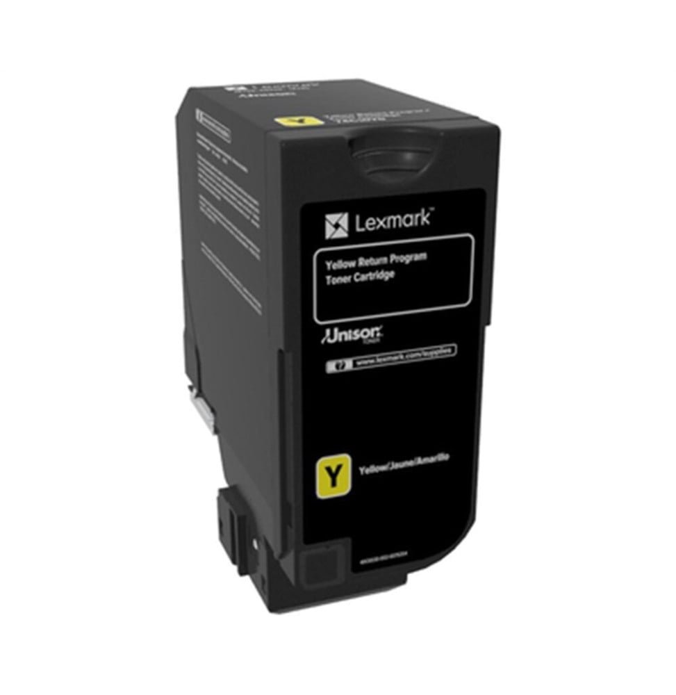 lexmark-cs720-cs-cx725-jaune-cartouche-de-toner-dorigine-74c50y0.jpg Lexmark CS720, CS/CX725 Jaune - Cartouche de toner d'origine (74C50Y0) – Image 1