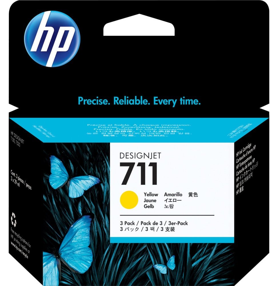 lot-de-3-cartouches-d-encre-jaune-29-ml-hp-711-cz136a.jpg HP 711 Jaune - Pack de 3 Cartouches d'encre HP d'origine (CZ136A) – Image 1