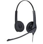 Micro-casque Jabra Biz 1500 Duo - Antibruit + Cordon Jabra GN 1216 pour Avaya type: QD (1519-0154 + 88001-03)