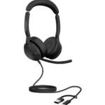 Micro-casque Jabra Evolve2 50 version stereo MS, adaptateur USB C/A (25089-999-799)
