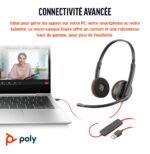Micro-casque POLY Blackwire 3220 stéréo USB-C + adaptateur USB-C/A (8X228AA) – Image 2