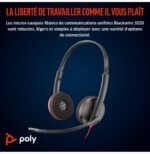Micro-casque POLY Blackwire 3220 stéréo USB-C + adaptateur USB-C/A (8X228AA) – Image 4