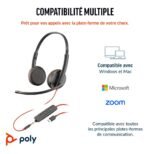 Micro-casque POLY Blackwire 3225 stéréo USB + Connexion 3,5 mm (8X229AA) – Image 3