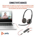 Micro-casque POLY Blackwire 3225 stéréo USB + Connexion 3,5 mm (8X229AA) – Image 4