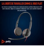 Micro-casque POLY Blackwire 3225 stéréo USB + Connexion 3,5 mm (8X229AA) – Image 5
