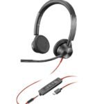 Micro-casque POLY Blackwire 3325 stéréo USB-C + connexion 3,5 mm + adaptateur USB-C/A (8X221AA)