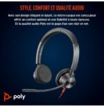 Micro-casque POLY Blackwire 3325 stéréo USB-C + connexion 3,5 mm + adaptateur USB-C/A (8X221AA) – Image 4