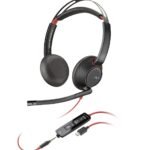 Micro-casque POLY Blackwire 5220 stéréo USB-C + connexion 3,5 mm + adaptateur USB-C/A (8X231AA)