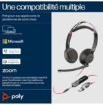 Micro-casque POLY Blackwire 5220 stéréo USB-C + connexion 3,5 mm + adaptateur USB-C/A (8X231AA) – Image 4
