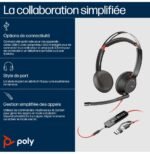 Micro-casque POLY Blackwire 5220 stéréo USB-C + connexion 3,5 mm + adaptateur USB-C/A (8X231AA) – Image 6