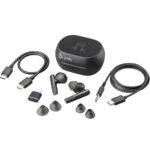 POLY Écouteurs noir charbon Voyager Free 60+ UC + adaptateur USB-C BT700 + étui de charge avec écran tactile (7Y8G4AA) – Image 6