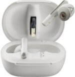 POLY Écouteurs sable blanc Voyager Free 60+ UC + adaptateur USB-A BT700 + étui de charge avec écran tactile (7Y8G5AA)