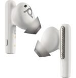 POLY Écouteurs sable blanc Voyager Free 60 UC + adaptateur USB-A BT700 + étui de charge de base (7Y8L3AA) – Image 4