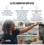 POLY Micro-casque Blackwire 3315 monaural USB-C certifié Microsoft Teams + connexion 3,5 mm + adaptateur USB-C/A (8X218AA) – Image 4